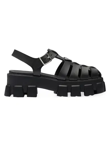 Prada Women's Foam Rubber Sandals - Black | Thumbnail 1 Prada Women's Foam Rubber Sandals - Black | Thumbnail 1