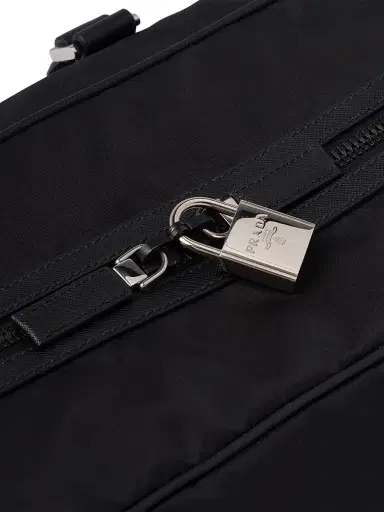 Prada Men's Re-Nylon And Saffiano Leather Duffle Bag | Thumbnail 7 Prada Men's Re-Nylon And Saffiano Leather Duffle Bag | Thumbnail 7