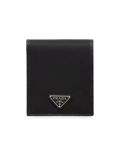 Prada Men's Re-Nylon Wallet - Black | Thumbnail 1 Prada Men's Re-Nylon Wallet - Black | Thumbnail 1