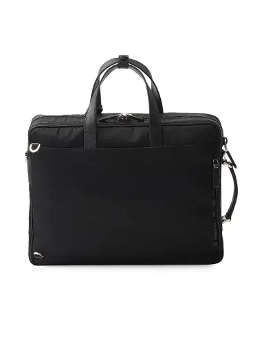 Prada Men's Re-Nylon and Saffiano Leather Briefcase - Black | Thumbnail 3 Prada Men's Re-Nylon and Saffiano Leather Briefcase - Black | Thumbnail 3