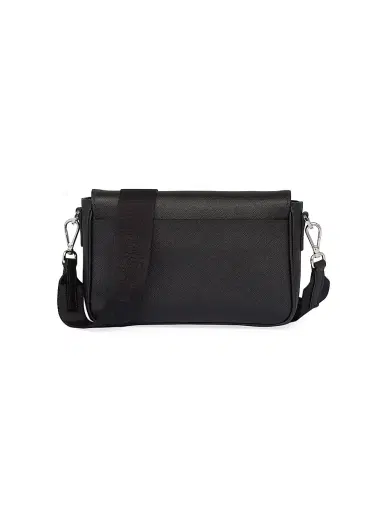 Prada Men's Saffiano Leather Shoulder Bag - Black | Thumbnail 3 Prada Men's Saffiano Leather Shoulder Bag - Black | Thumbnail 3