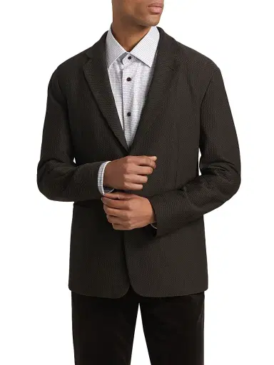 Giorgio Armani Men's Rice Stitch Sport Jacket - Brown - Size 46 | Thumbnail 3 Giorgio Armani Men's Rice Stitch Sport Jacket - Brown - Size 46 | Thumbnail 3