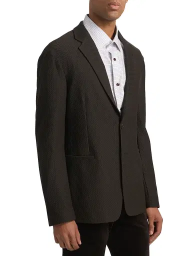 Giorgio Armani Men's Rice Stitch Sport Jacket - Brown - Size 46 | Thumbnail 4 Giorgio Armani Men's Rice Stitch Sport Jacket - Brown - Size 46 | Thumbnail 4