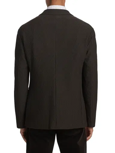 Giorgio Armani Men's Rice Stitch Sport Jacket - Brown - Size 46 | Thumbnail 5 Giorgio Armani Men's Rice Stitch Sport Jacket - Brown - Size 46 | Thumbnail 5