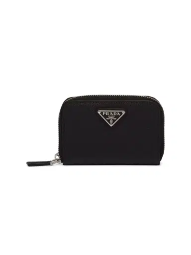 Prada Men's Saffiano Coin Purse - Black | Thumbnail 4 Prada Men's Saffiano Coin Purse - Black | Thumbnail 4