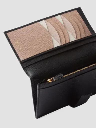 Prada Women's Saffiano Leather Wallet - Black | Thumbnail 4 Prada Women's Saffiano Leather Wallet - Black | Thumbnail 4