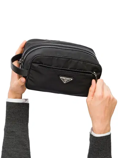 Prada Nylon and Saffiano Leather Travel Pouch | Thumbnail 6 Prada Nylon and Saffiano Leather Travel Pouch | Thumbnail 6