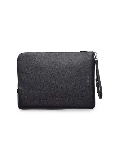 Prada Men's Saffiano Leather Pouch - Black | Thumbnail 4 Prada Men's Saffiano Leather Pouch - Black | Thumbnail 4