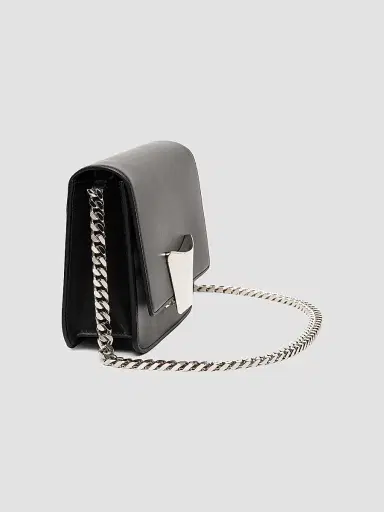Santoni Women's Buckle-Detailed Leather Crossbody Bag - Black | Thumbnail 2 Santoni Women's Buckle-Detailed Leather Crossbody Bag - Black | Thumbnail 2