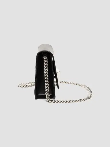 Santoni Women's Buckle-Detailed Leather Crossbody Bag - Black | Thumbnail 3 Santoni Women's Buckle-Detailed Leather Crossbody Bag - Black | Thumbnail 3