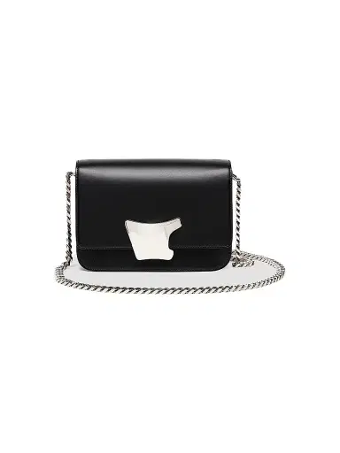 Santoni Women's Buckle-Detailed Leather Crossbody Bag - Black | Thumbnail 1 Santoni Women's Buckle-Detailed Leather Crossbody Bag - Black | Thumbnail 1