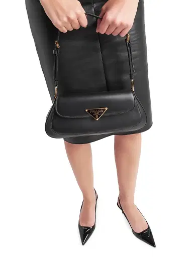 Prada Women's Patent Leather 55MM Slingback Pumps - Black | Thumbnail 2 Prada Women's Patent Leather 55MM Slingback Pumps - Black | Thumbnail 2