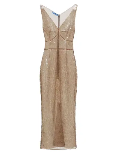 Prada Women's Embroidered Tulle Dress - Beige | Thumbnail 1 Prada Women's Embroidered Tulle Dress - Beige | Thumbnail 1