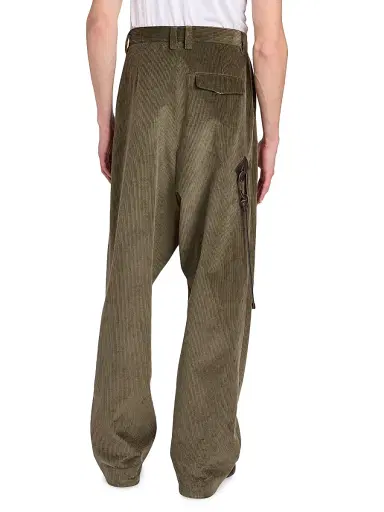 Loewe Men's Cotton-Blend Low-Crotch Trousers - Khaki Green - Size 38 | Thumbnail 5 Loewe Men's Cotton-Blend Low-Crotch Trousers - Khaki Green - Size 38 | Thumbnail 5
