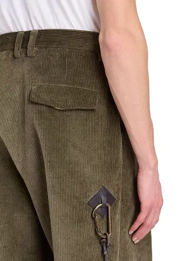Loewe Men's Cotton-Blend Low-Crotch Trousers - Khaki Green - Size 38 | Thumbnail 6 Loewe Men's Cotton-Blend Low-Crotch Trousers - Khaki Green - Size 38 | Thumbnail 6