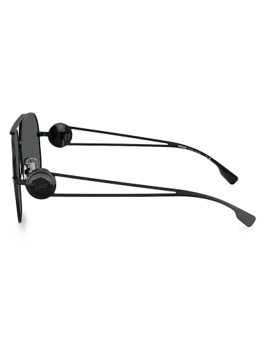 Versace Men's 62MM Pilot Sunglasses - Matte Black Dark Grey | Thumbnail 3 Versace Men's 62MM Pilot Sunglasses - Matte Black Dark Grey | Thumbnail 3