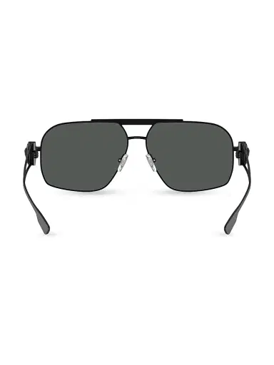 Versace Men's 62MM Pilot Sunglasses - Matte Black Dark Grey | Thumbnail 4 Versace Men's 62MM Pilot Sunglasses - Matte Black Dark Grey | Thumbnail 4