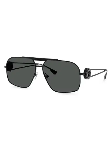 Versace Men's 62MM Pilot Sunglasses - Matte Black Dark Grey | Thumbnail 1 Versace Men's 62MM Pilot Sunglasses - Matte Black Dark Grey | Thumbnail 1
