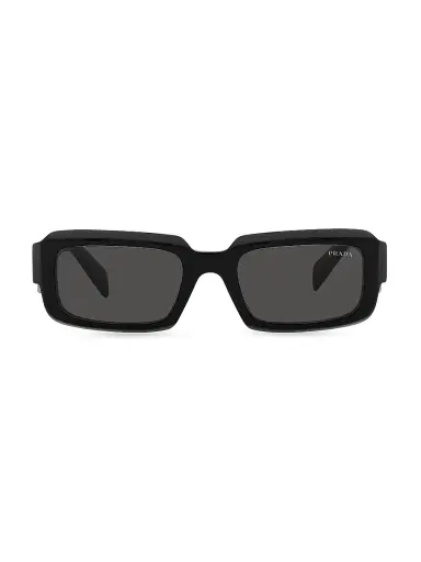 Prada Men's 54MM Acetate Rectangular Sunglasses - Black | Thumbnail 2 Prada Men's 54MM Acetate Rectangular Sunglasses - Black | Thumbnail 2