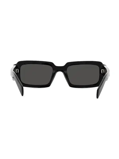 Prada Men's 54MM Acetate Rectangular Sunglasses - Black | Thumbnail 5 Prada Men's 54MM Acetate Rectangular Sunglasses - Black | Thumbnail 5