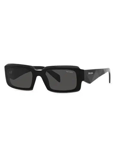 Prada Men's 54MM Acetate Rectangular Sunglasses - Black | Thumbnail 1 Prada Men's 54MM Acetate Rectangular Sunglasses - Black | Thumbnail 1