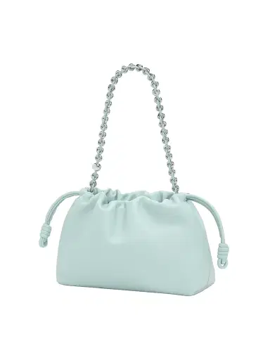 LOEWE Women's Flamenco Chain Leather Shoulder Bag - Frozen | Thumbnail 3 LOEWE Women's Flamenco Chain Leather Shoulder Bag - Frozen | Thumbnail 3
