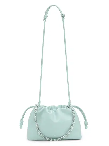 LOEWE Women's Flamenco Chain Leather Shoulder Bag - Frozen | Thumbnail 7 LOEWE Women's Flamenco Chain Leather Shoulder Bag - Frozen | Thumbnail 7