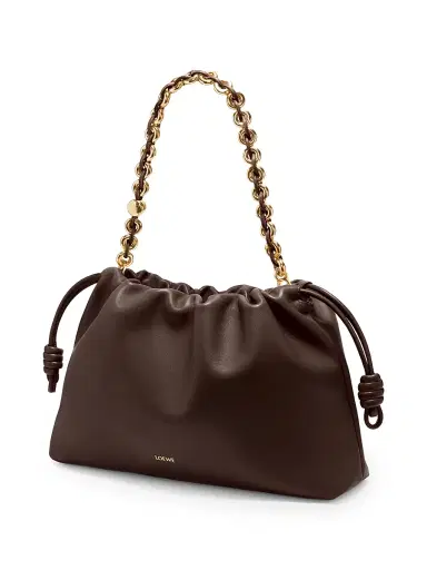 LOEWE Women's Flamenco Leather Shoulder Bag - Dark Chestnut | Thumbnail 5 LOEWE Women's Flamenco Leather Shoulder Bag - Dark Chestnut | Thumbnail 5