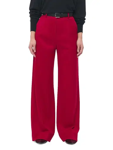 Another Tomorrow Women's Wool-Blend Suiting Trousers - Navy | Thumbnail 3 Another Tomorrow Women's Wool-Blend Suiting Trousers - Navy | Thumbnail 3