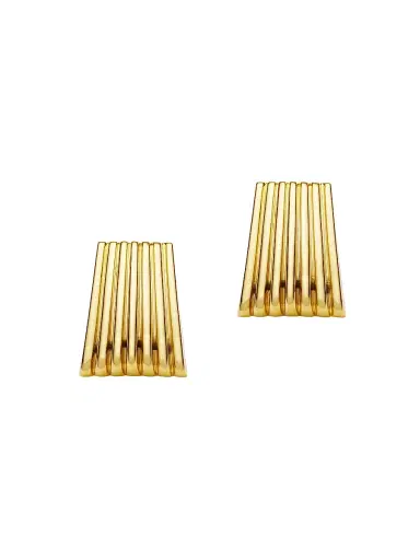 Amber Sceats Women's Zagora Junie Fluted 24K-Gold-Plated Drop Earrings - Yellow Gold | Thumbnail 1 Amber Sceats Women's Zagora Junie Fluted 24K-Gold-Plated Drop Earrings - Yellow Gold | Thumbnail 1