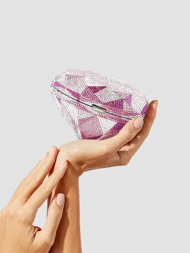 Judith Leiber Couture Women's Diamond Crystal Clutch - Light Rose | Thumbnail 3 Judith Leiber Couture Women's Diamond Crystal Clutch - Light Rose | Thumbnail 3