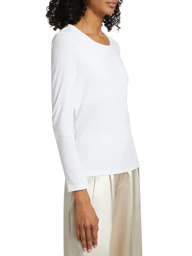 Papinelle Women's Milla Long-Sleeve Stretch Cotton Top - White | Thumbnail 4 Papinelle Women's Milla Long-Sleeve Stretch Cotton Top - White | Thumbnail 4
