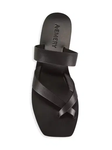 A.Emery Women's Carter Leather Slip-On Sandals - Black | Thumbnail 5 A.Emery Women's Carter Leather Slip-On Sandals - Black | Thumbnail 5