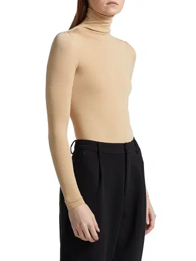 Wolford Women's Colorado Turtleneck Bodysuit - Cafe Au Lait | Thumbnail 4 Wolford Women's Colorado Turtleneck Bodysuit - Cafe Au Lait | Thumbnail 4