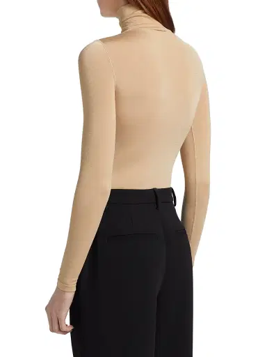 Wolford Women's Colorado Turtleneck Bodysuit - Cafe Au Lait | Thumbnail 5 Wolford Women's Colorado Turtleneck Bodysuit - Cafe Au Lait | Thumbnail 5