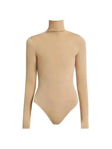 Wolford Women's Colorado Turtleneck Bodysuit - Cafe Au Lait | Thumbnail 1 Wolford Women's Colorado Turtleneck Bodysuit - Cafe Au Lait | Thumbnail 1
