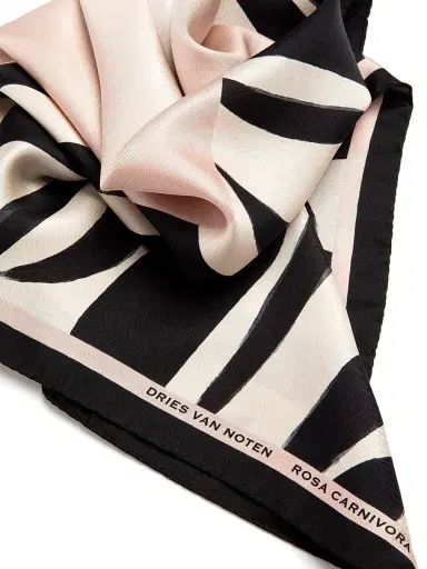 Dries Van Noten Women's Foulard Rosa Carnivora Silk Scarf - Rosa Carnivora | Thumbnail 2 Dries Van Noten Women's Foulard Rosa Carnivora Silk Scarf - Rosa Carnivora | Thumbnail 2