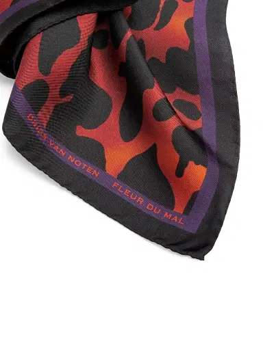 Dries Van Noten Women's Foulard Fleur Du Mal Silk Scarf | Thumbnail 2 Dries Van Noten Women's Foulard Fleur Du Mal Silk Scarf | Thumbnail 2