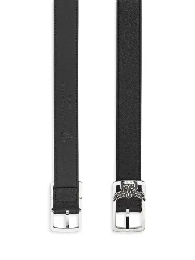 MCM Men's Aren Leather Belt - Black | Thumbnail 2 MCM Men's Aren Leather Belt - Black | Thumbnail 2