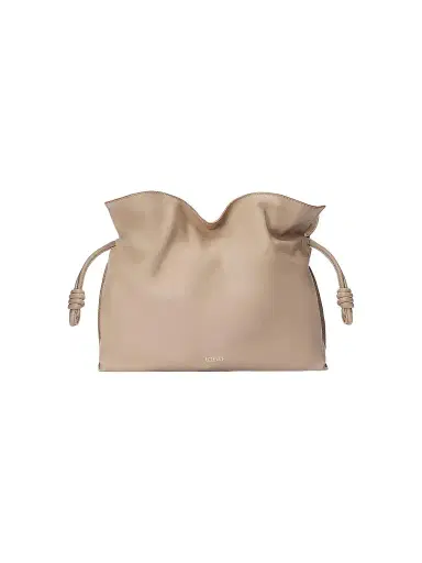 LOEWE Women's Flamenco Leather Clutch - Sand | Thumbnail 1 LOEWE Women's Flamenco Leather Clutch - Sand | Thumbnail 1