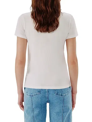 Another Tomorrow Women's Crew Neck Tee - White | Thumbnail 4 Another Tomorrow Women's Crew Neck Tee - White | Thumbnail 4