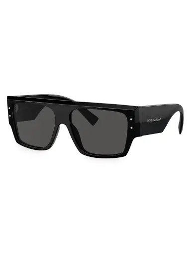 Dolce & Gabbana Men's 56MM Square Sunglasses - Black Dark Grey | Thumbnail 2 Dolce & Gabbana Men's 56MM Square Sunglasses - Black Dark Grey | Thumbnail 2
