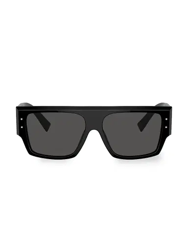 Dolce & Gabbana Men's 56MM Square Sunglasses - Black Dark Grey | Thumbnail 1 Dolce & Gabbana Men's 56MM Square Sunglasses - Black Dark Grey | Thumbnail 1