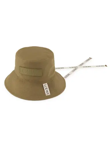 LOEWE Men's x Paula's Ibiza Fisherman Logo Bucket Hat - Military Green | Thumbnail 2 LOEWE Men's x Paula's Ibiza Fisherman Logo Bucket Hat - Military Green | Thumbnail 2