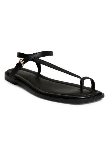 A Emery Women's Pae Sheepskin Leather Sandals - Black | Thumbnail 2 A Emery Women's Pae Sheepskin Leather Sandals - Black | Thumbnail 2