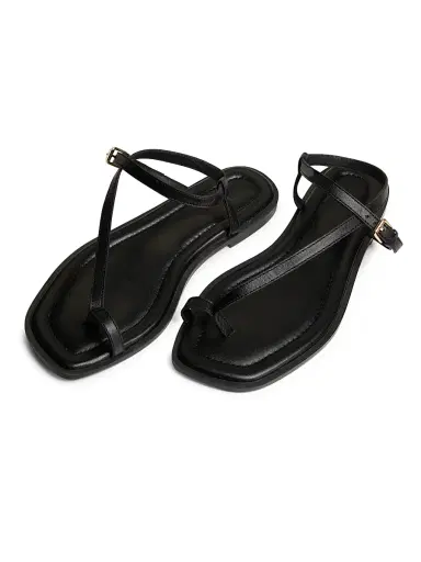 A Emery Women's Pae Sheepskin Leather Sandals - Black | Thumbnail 4 A Emery Women's Pae Sheepskin Leather Sandals - Black | Thumbnail 4