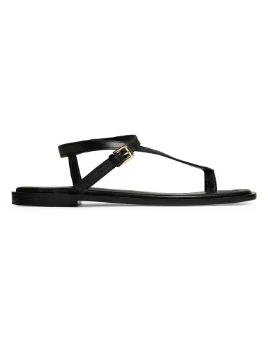 A Emery Women's Pae Sheepskin Leather Sandals - Black | Thumbnail 1 A Emery Women's Pae Sheepskin Leather Sandals - Black | Thumbnail 1