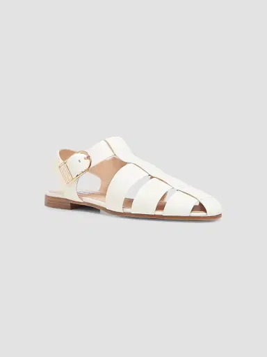 Gabriela Hearst Women's Lynn Leather Fisherman Sandals - Cream | Thumbnail 2 Gabriela Hearst Women's Lynn Leather Fisherman Sandals - Cream | Thumbnail 2