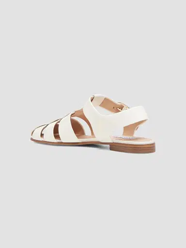 Gabriela Hearst Women's Lynn Leather Fisherman Sandals - Cream | Thumbnail 3 Gabriela Hearst Women's Lynn Leather Fisherman Sandals - Cream | Thumbnail 3