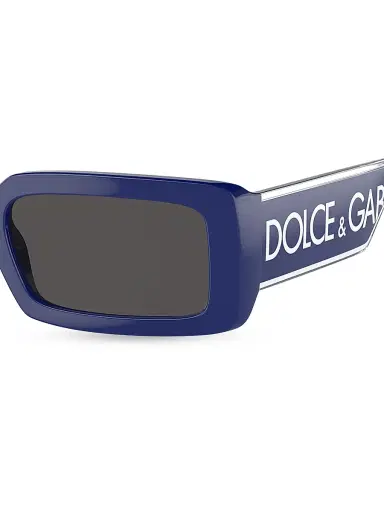 Dolce & Gabbana Men's 53MM Rectangular Sunglasses - Blue | Thumbnail 3 Dolce & Gabbana Men's 53MM Rectangular Sunglasses - Blue | Thumbnail 3